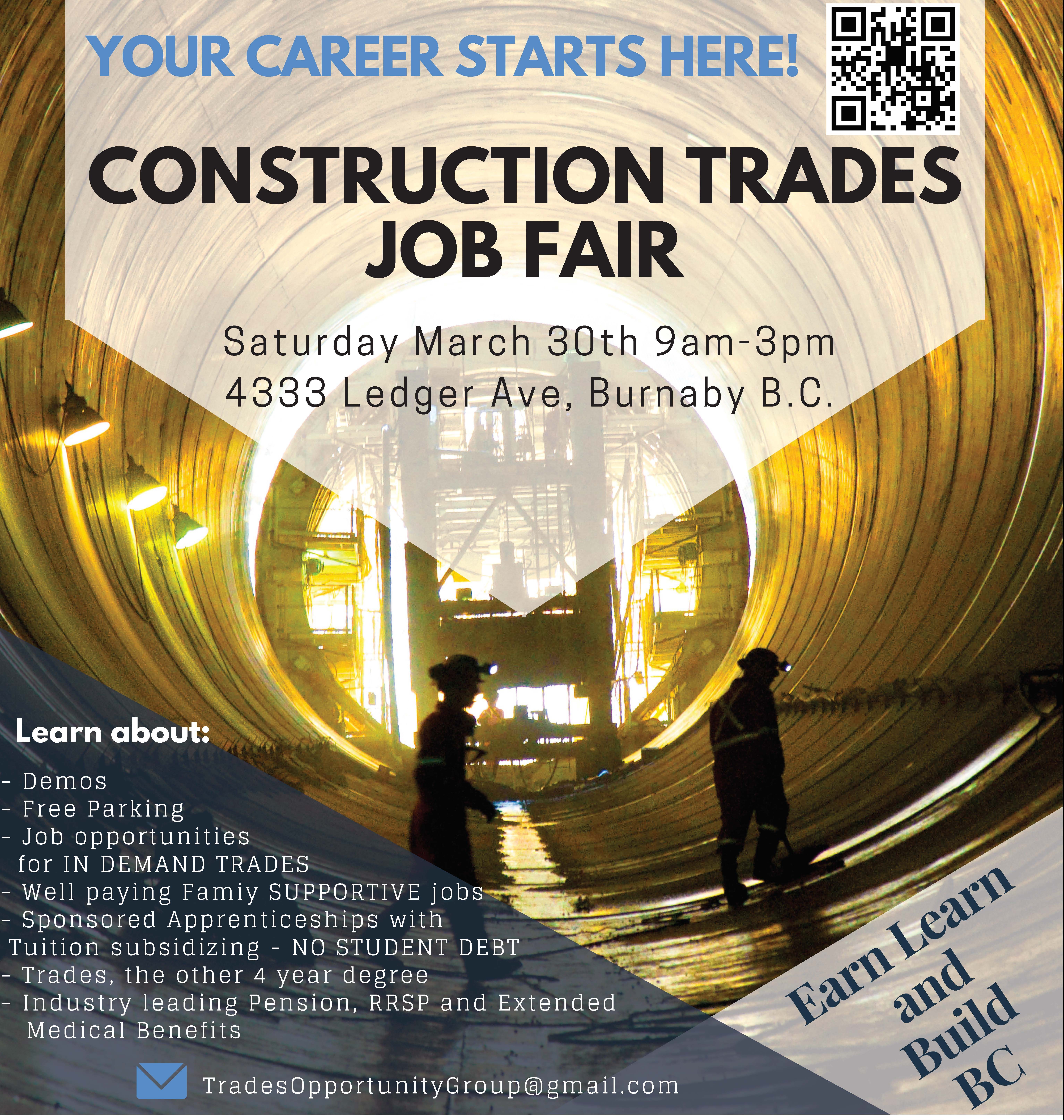 Construction Trades Job Fair – March 30, 2019