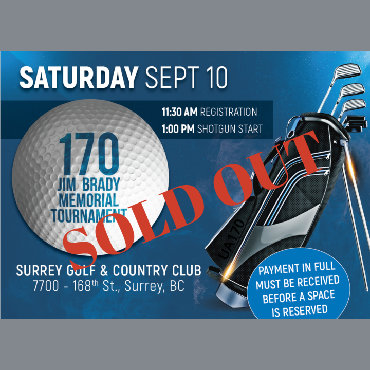 UA Local 170 Golf Tournament – September 10 – SOLD OUT