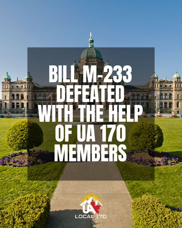 Stronger together: Bill M-233 goes down with help of UA 170 members