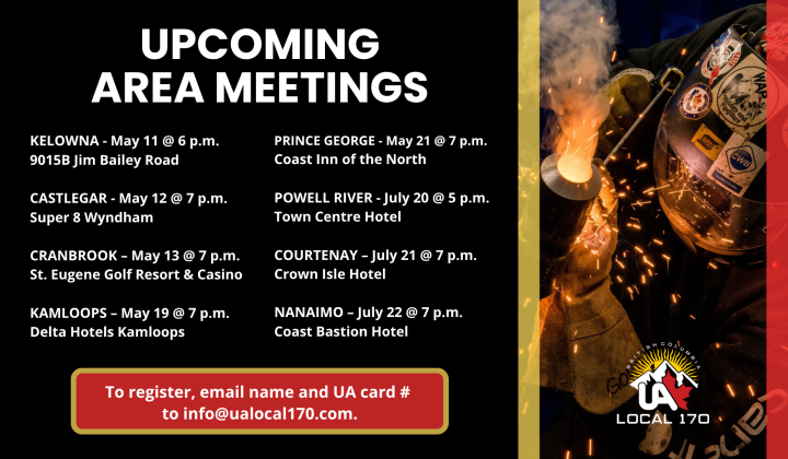 Join us for upcoming B.C. Area Meetings!